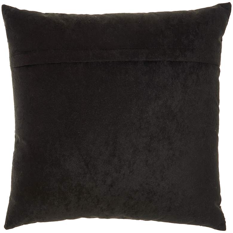 Image 4 Luminescence Black Gold Abstract 20" Square Throw Pillow more views