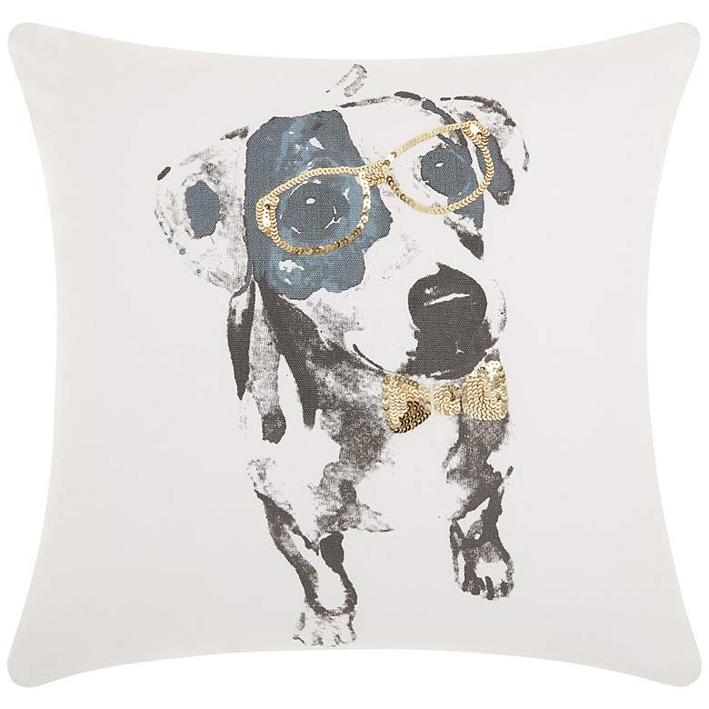 Image 1 Luminescence Glitter Dalmation 18 inch Square Throw Pillow