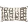 Luminescence Pewter Beaded Ladders 20"x12" Throw Pillow