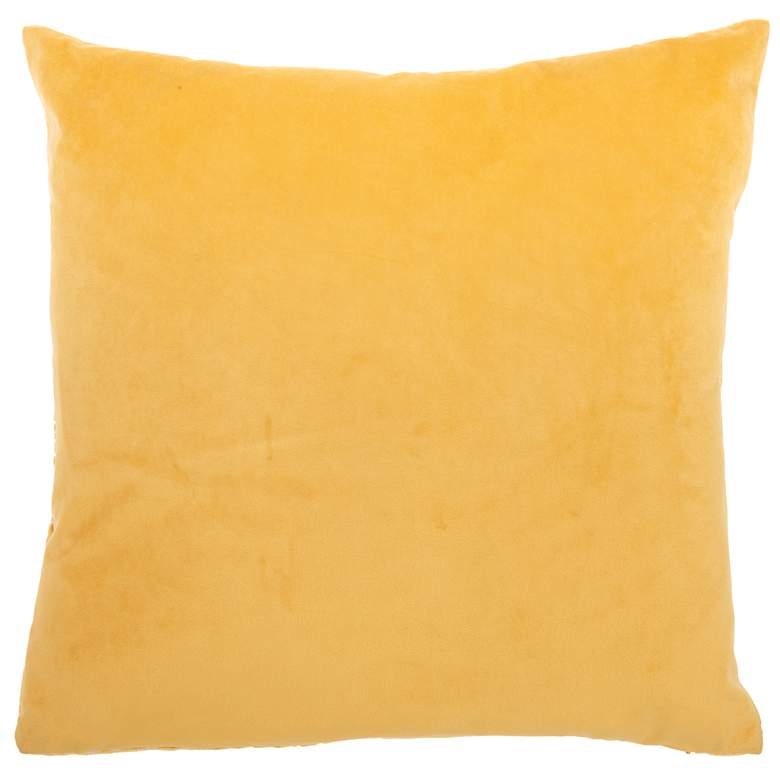 Image 4 Luminescence Yellow Metallic Zebra 20" Square Throw Pillow more views