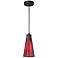 Lumino Inferno 5" Wide Red Tiffany Style Glass Mini Pendant
