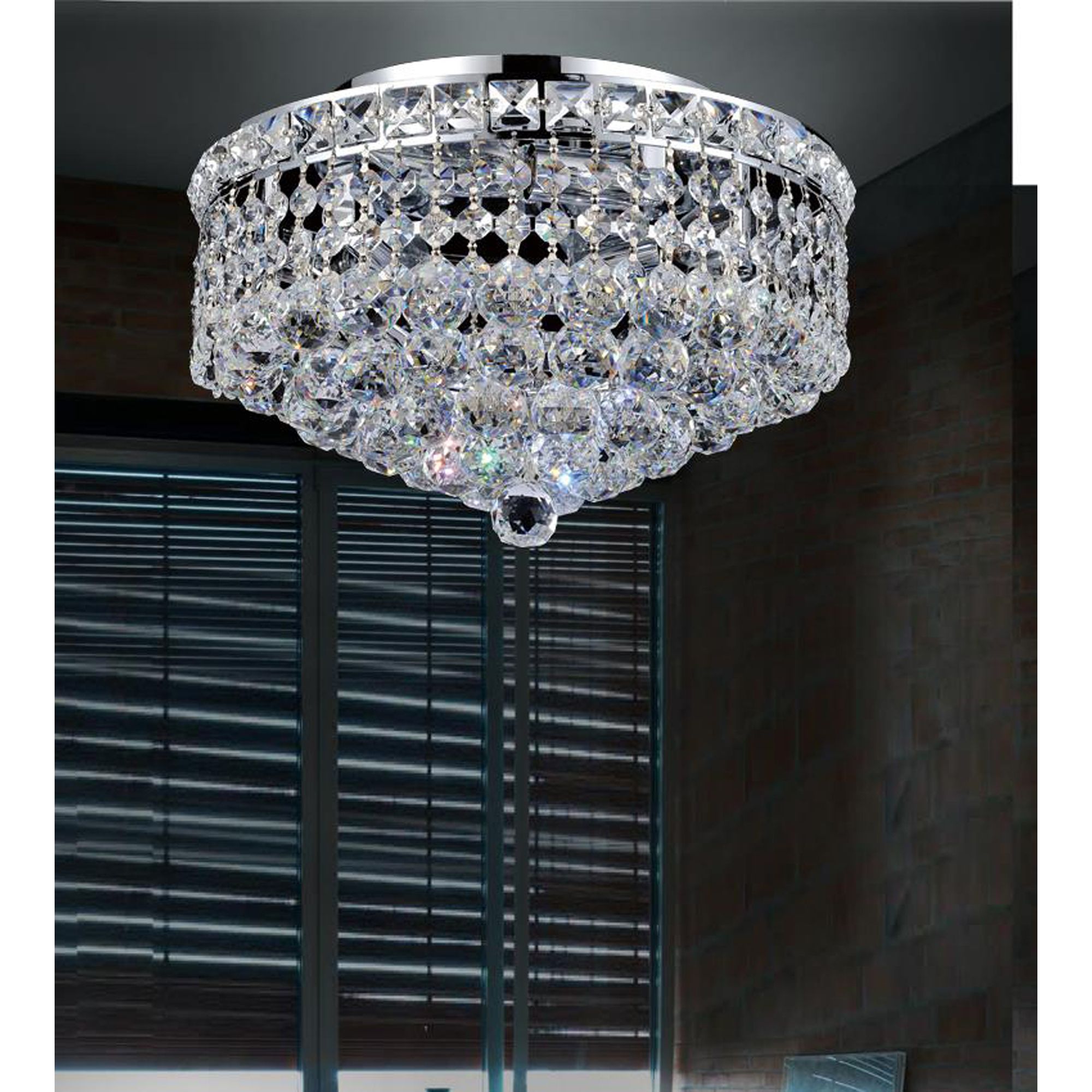 Image 4 Luminous 3 Light 12in Chrome Flush Mount more views