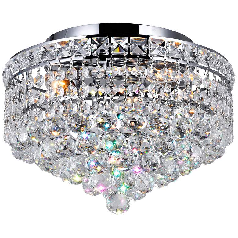 Image 1 Luminous 3 Light Flush Mount With Chrome Finish