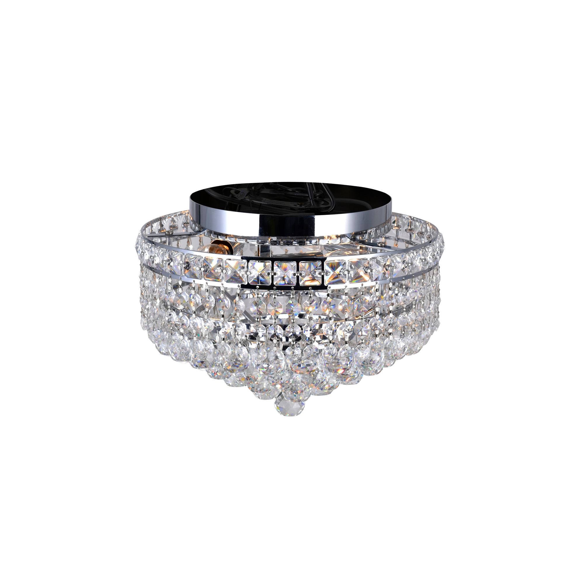 Image 2 Luminous 3 Light Flush Mount With Chrome Finish more views