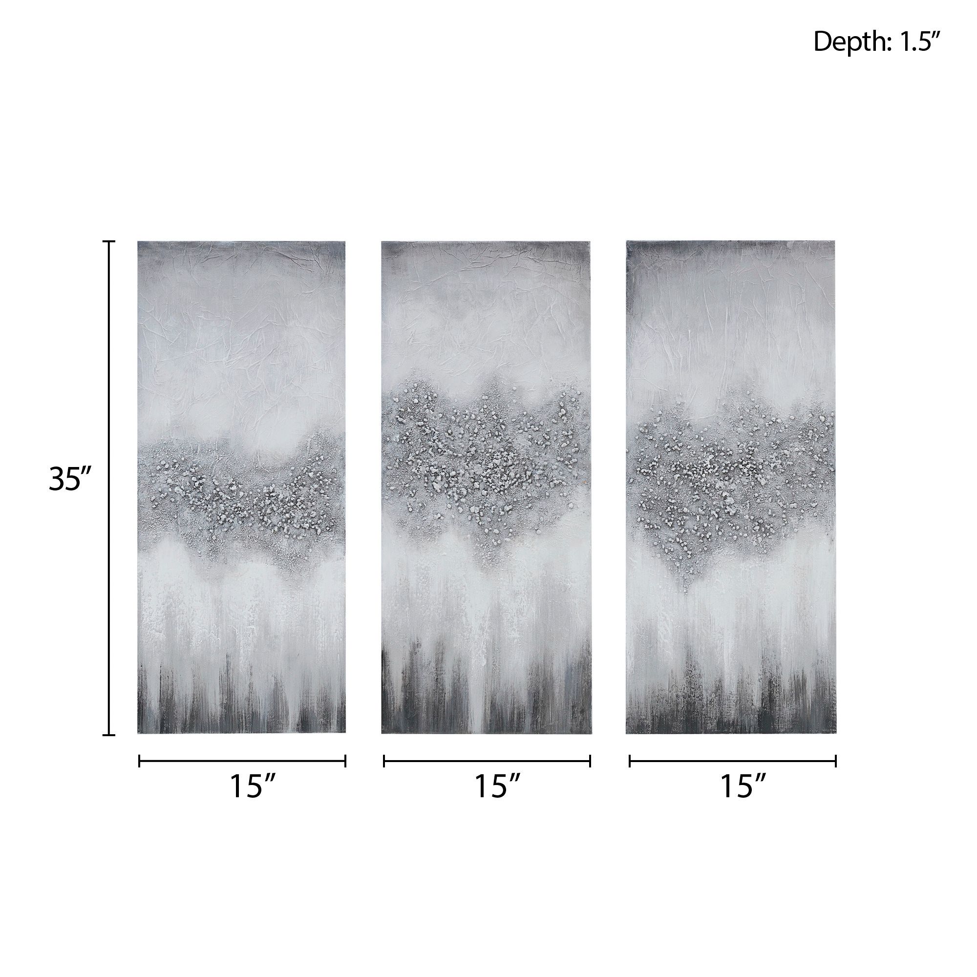 Luminous 35" High 3-Piece Rectangular Canvas Wall Art Set