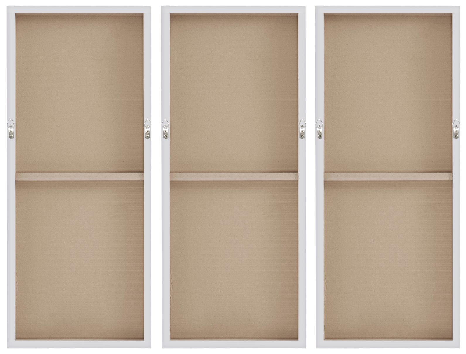 Luminous 35"H Blue Hand-Painted 3-Piece Canvas Wall Art Set