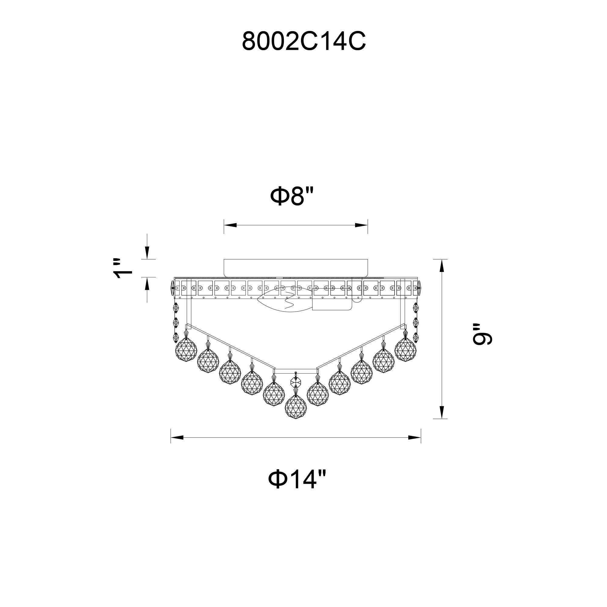 Image 2 Luminous 4 Light 14in Chrome Flush Mount more views