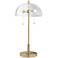 Luminous Antique Brass with Clear Dome Shade Table Lamp