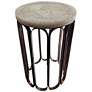 2_Luminous Glow Resin Top and Metal Base Side Table - Antique Copper
