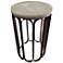 Luminous Glow Resin Top and Metal Base Side Table - Antique Copper