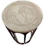 3_Luminous Glow Resin Top and Metal Base Side Table - Antique Copper more views