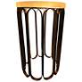 6_Luminous Glow Resin Top and Metal Base Side Table - Antique Copper more views
