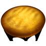 7_Luminous Glow Resin Top and Metal Base Side Table - Antique Copper more views