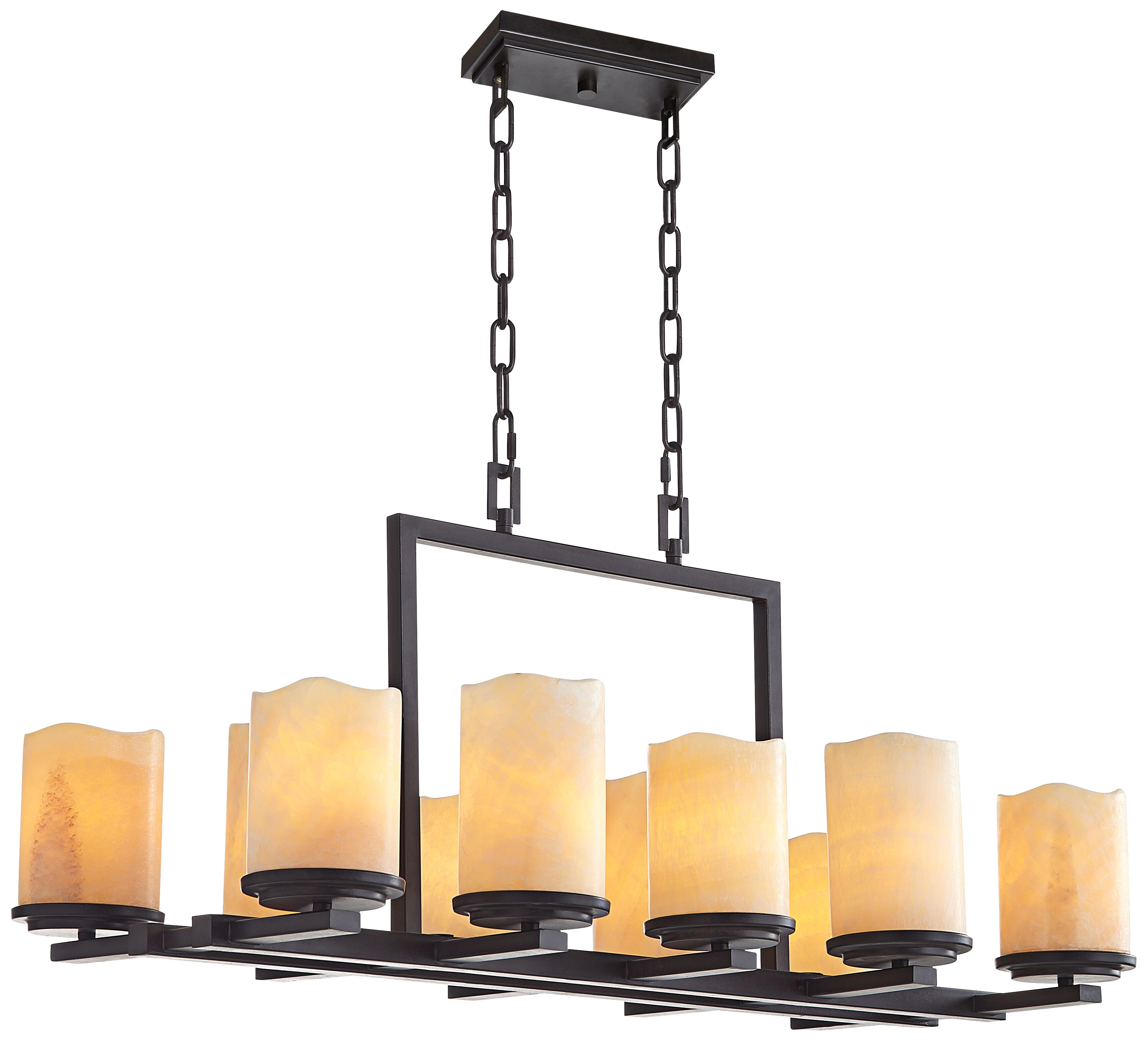 Luminous Rustic Ebony Finish 10-Light 37" Wide Chandelier
