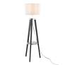 3_Lumisource Compass 58 1/2" High Black Tripod Base Shelf Floor Lamp more views