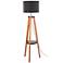 Lumisource Compass 58 1/2" High Wood Tripod Base Shelf Floor Lamp