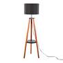 6_Lumisource Compass 58 1/2" High Wood Tripod Base Shelf Floor Lamp more views