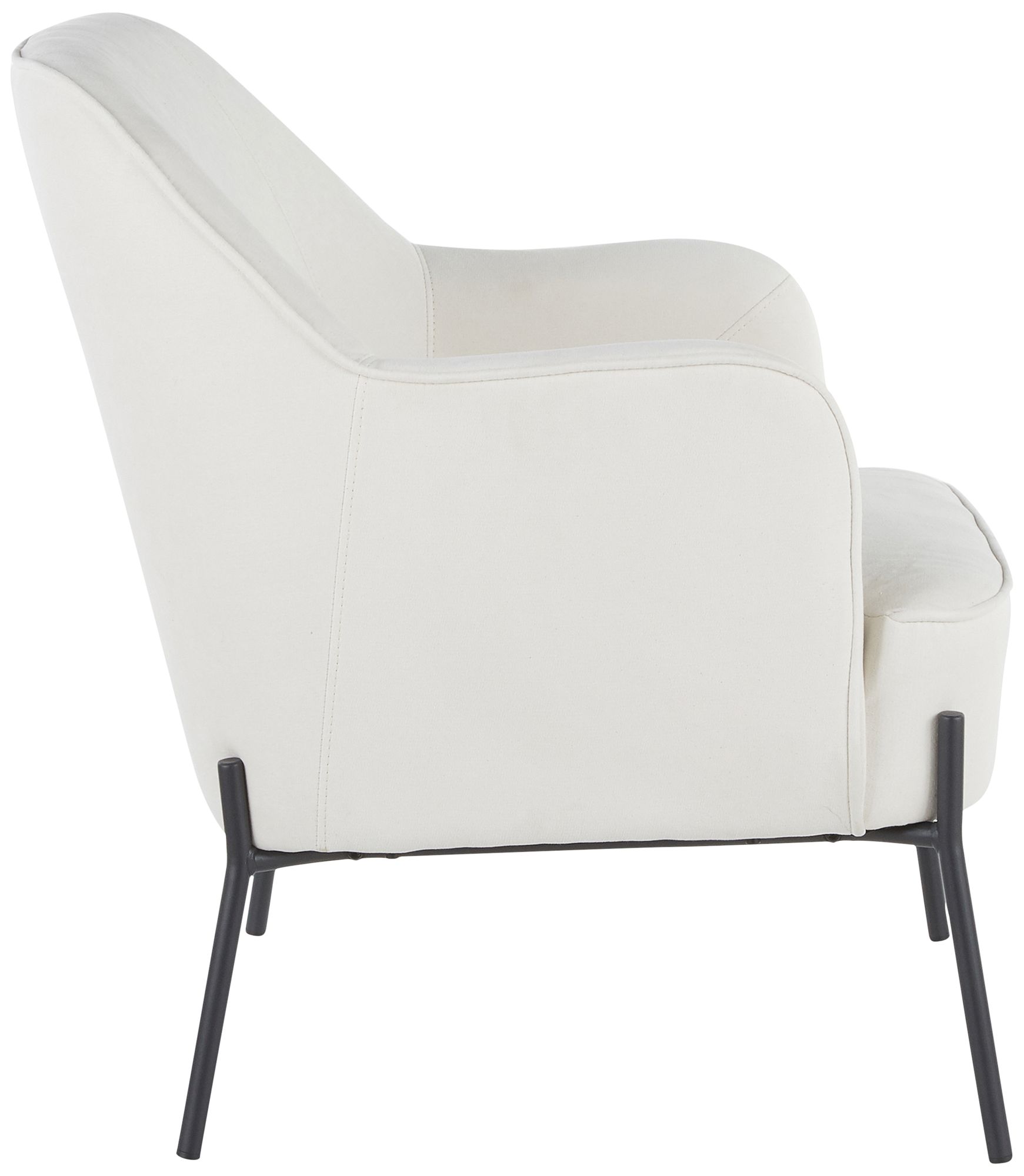 LumiSource Daniella 25 1/2" Wide Modern Cream Fabric Accent Chair in scene