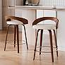 1_Lumisource Grotto 29 3/4" Cream Faux Leather Counter Stools Set of 2