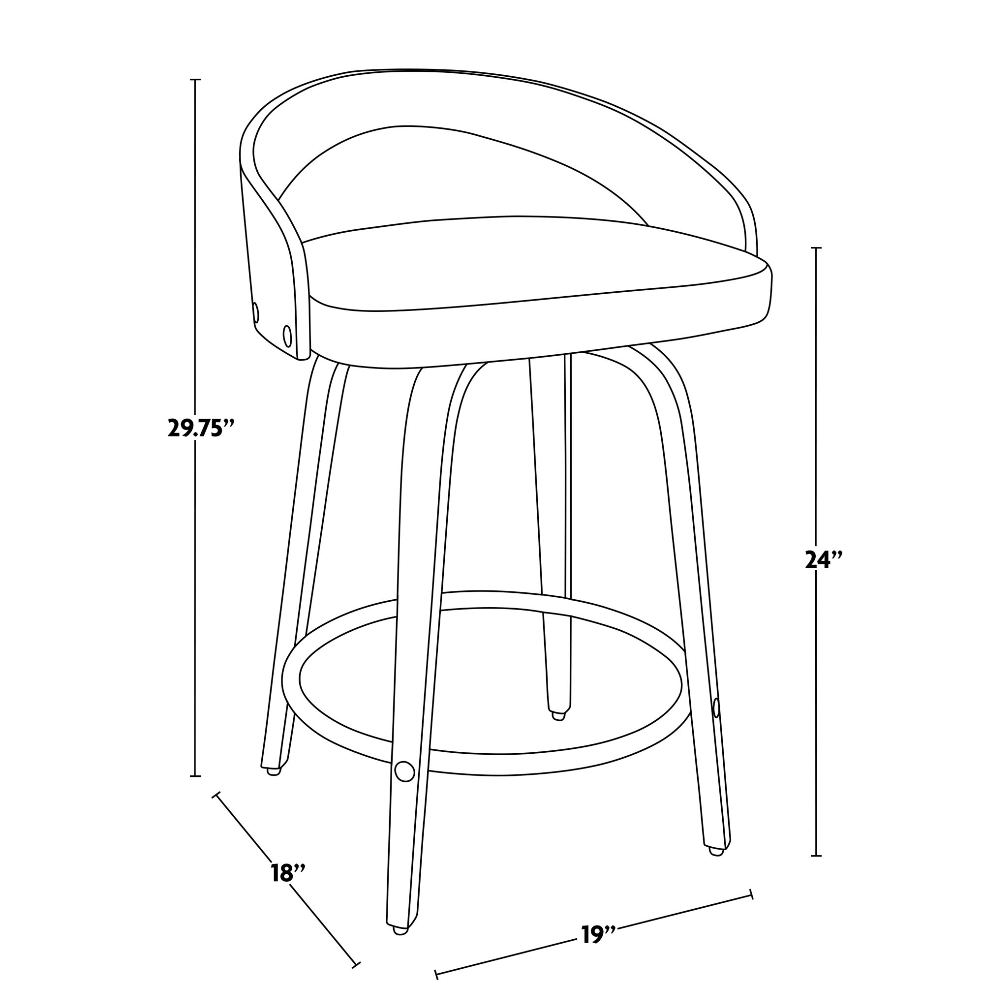 Lumisource Grotto 29 3/4" Cream Faux Leather Counter Stools Set of 2