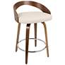 4_Lumisource Grotto 29 3/4" Cream Faux Leather Counter Stools Set of 2 more views
