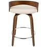 7_Lumisource Grotto 29 3/4" Cream Faux Leather Counter Stools Set of 2 more views