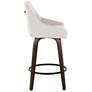 4_LumiSource Hannah 27" Walnut and Cream Swivel Counter Stools Set of 2 more views