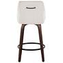 6_LumiSource Hannah 27" Walnut and Cream Swivel Counter Stools Set of 2 more views