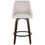 7_LumiSource Hannah 27" Walnut and Cream Swivel Counter Stools Set of 2 more views