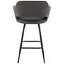 6_Lumisource Margarite 26" Grey Faux Leather Counter Stools Set of 2 more views