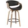 3_LumiSource Symphony Grey and Black Swivel Counter Height Stools Set of 2 more views