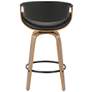 6_LumiSource Symphony Grey and Black Swivel Counter Height Stools Set of 2 more views