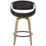 7_LumiSource Symphony Grey and Black Swivel Counter Height Stools Set of 2 more views