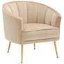 3_LumiSource Tania 30" Wide Modern Champagne Velvet Tufted Accent Chair