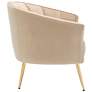 LumiSource Tania 30" Wide Modern Champagne Velvet Tufted Accent Chair in scene
