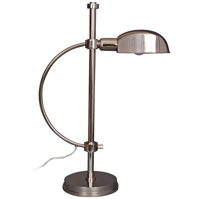 Image 1 Lummo Rondo Polished Nickel Pharmacy Style Desk Lamp