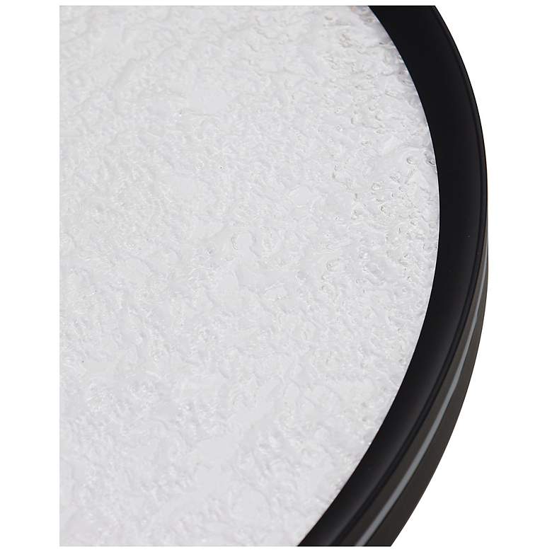 Image 7 Luna 11.81" Wide Black Flush Mount w/ Textured Clear Shade more views