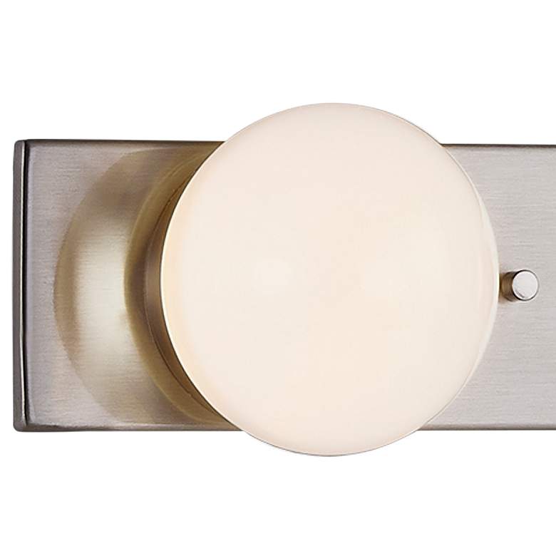 Image 3 Luna 14" Wide Brushed Nickel 2-Light LED Bath Light more views