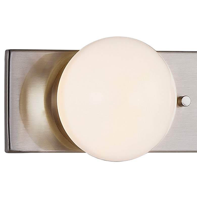 Image 3 Luna 14 inch Wide Brushed Nickel 2-Light LED Bath Light more views