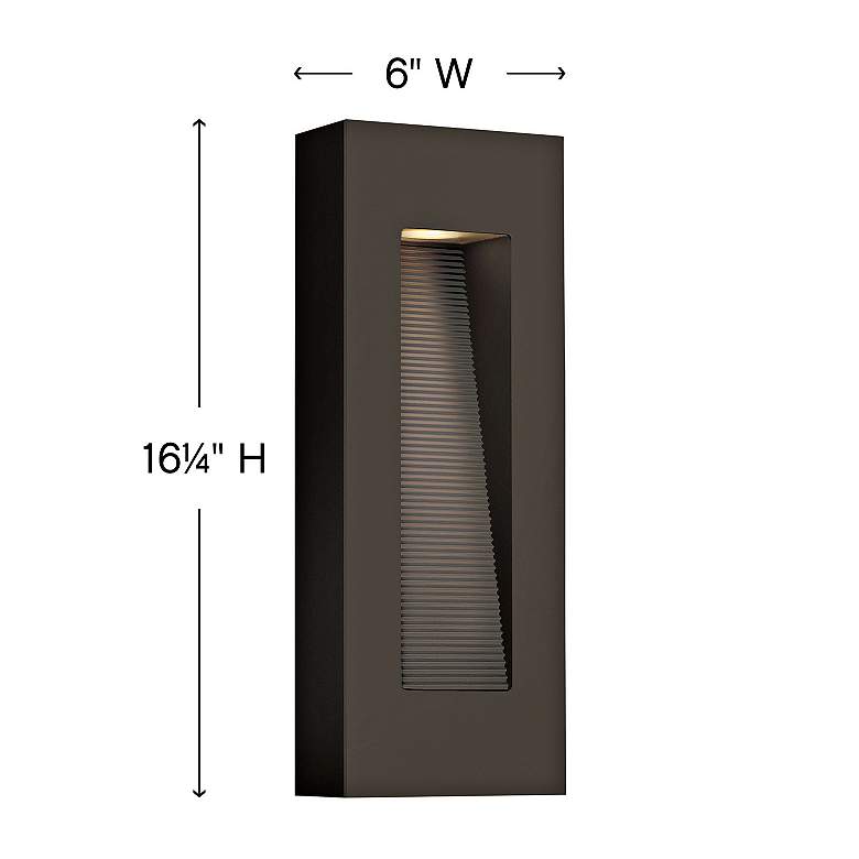 Image 3 Luna 16 1/4" High Bronze Integrated LED Outdoor Wall Light more views