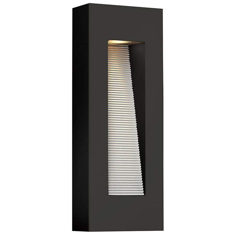 Image 1 Luna 16 1/4" High Satin Black Socketed Outdoor Wall Light