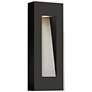 2_Luna 16 1/4" High Satin Black Socketed Outdoor Wall Light more views