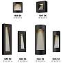 5_Luna 16 1/4" High Satin Black Socketed Outdoor Wall Light more views