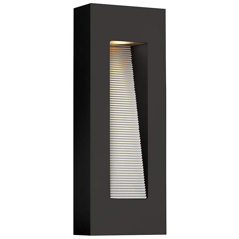 Image 1 Luna 16 1/4 inchH Satin Black Integrated LED Outdoor Wall Light