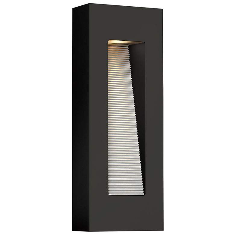 Image 1 Luna 16 1/4"H Satin Black Integrated LED Outdoor Wall Light