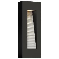 Luna 16 1/4"H Satin Black Integrated LED Outdoor Wall Light