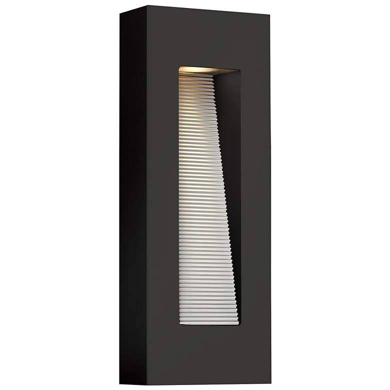 Image 2 Luna 16 1/4"H Satin Black Integrated LED Outdoor Wall Light more views