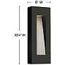Thumbnail4 of Luna 16 1/4"H Satin Black Integrated LED Outdoor Wall Light more views