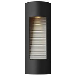 Luna 16" High Satin Black Integrated LED Outdoor Wall Light