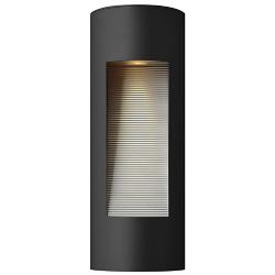 Luna 16" High Satin Black Socketed Outdoor Wall Light